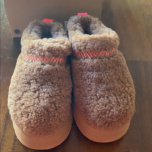 UGG Tazz Braid Platform Slippes Brown Size 6 - Picture 1 of 5